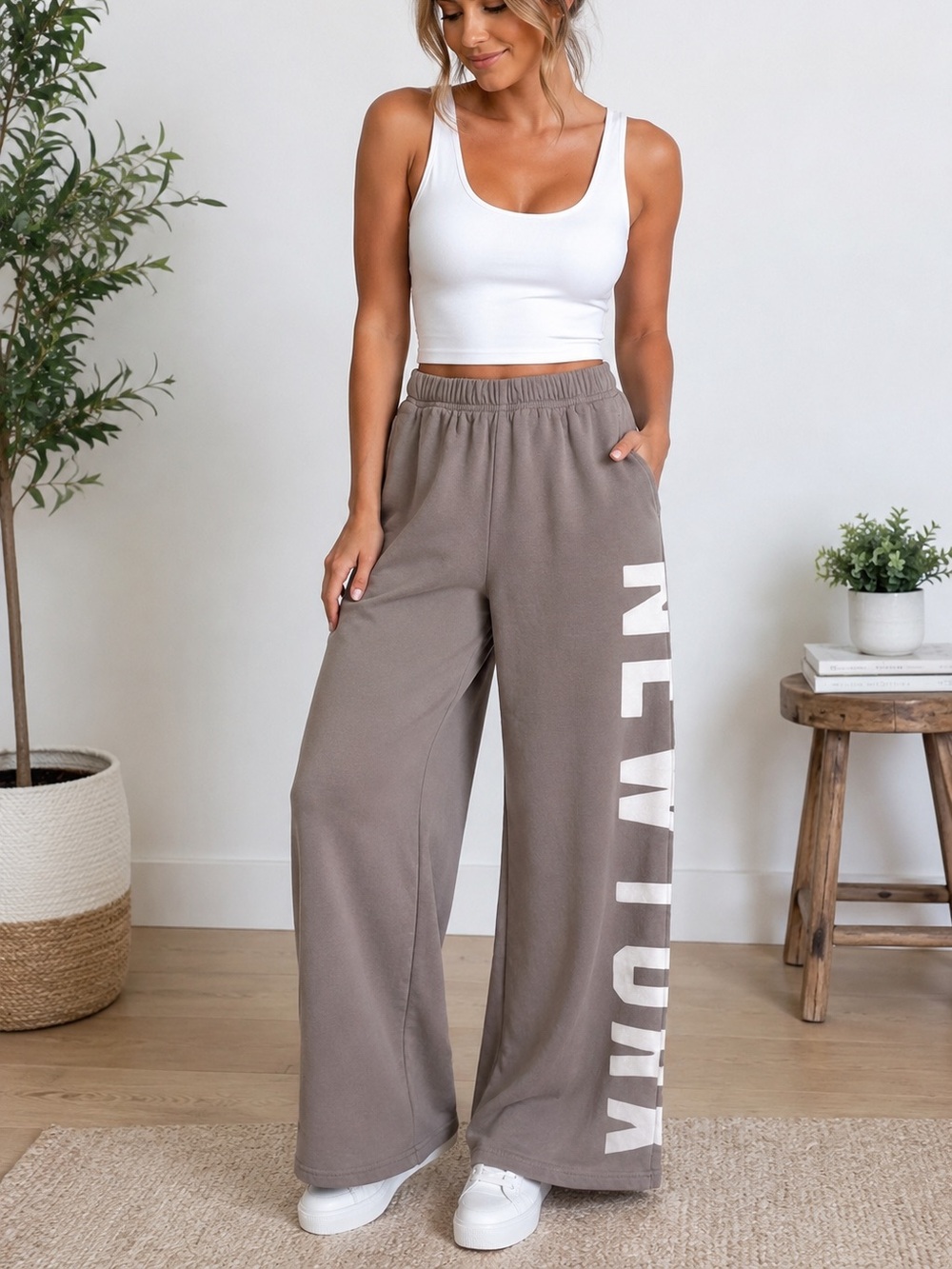 Originals New York Womens Pull On Sweatpants, Pockets, Size Medium